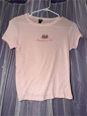 wild fable Light Pink 'Breakfast in Bed' Short Sleeve Tee